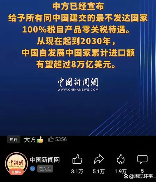 12月起 我国给予最不发达国家100%税目产品零关税待遇