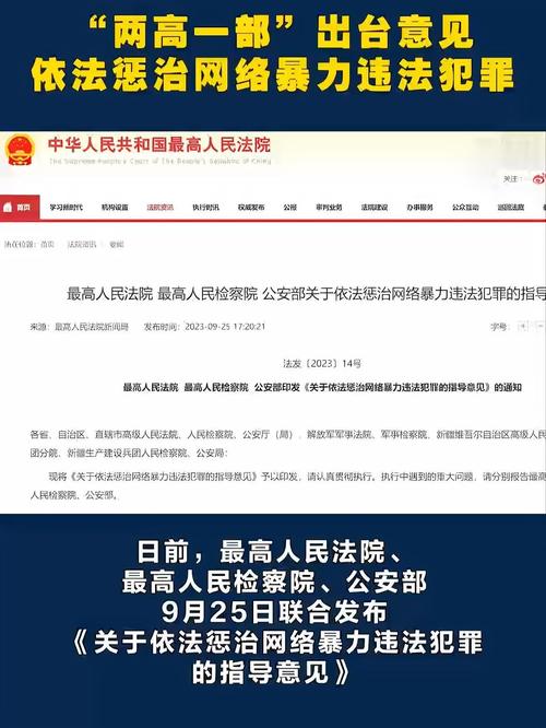 《关于依法惩治网络暴力违法犯罪的指导意见》出台